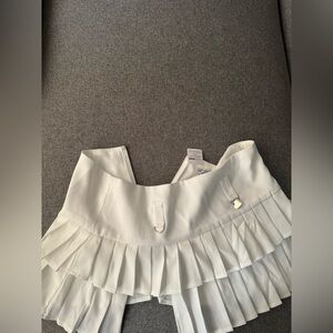 FN White pleated skirt and corset top (SET)
